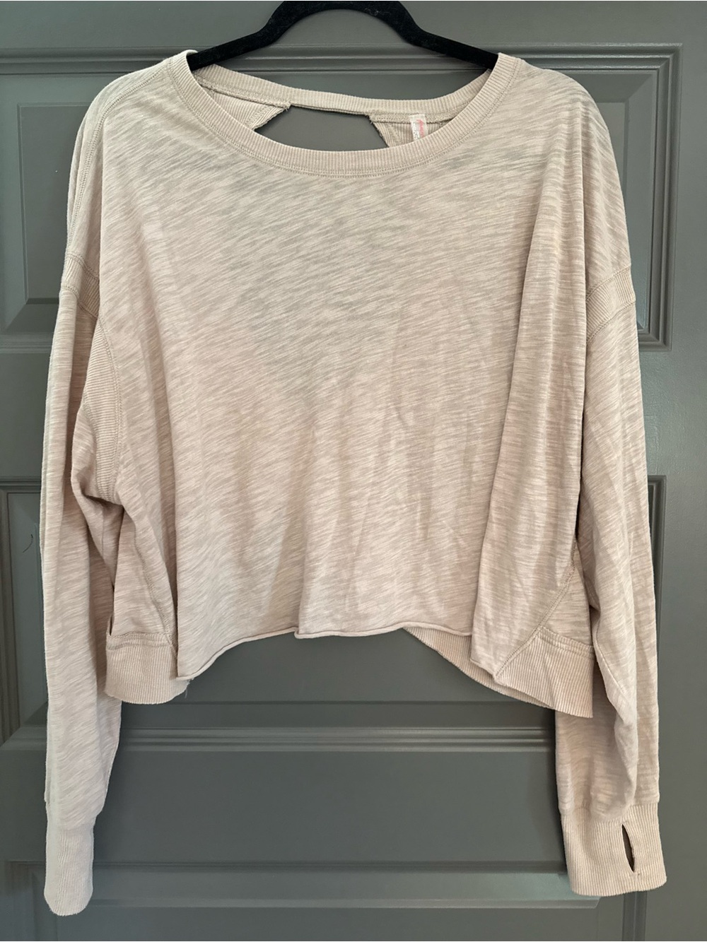 FP Movement by Free People Relaxed Long Sleeve My Time Layer Pullover in Pumice - Picture 3 of 5